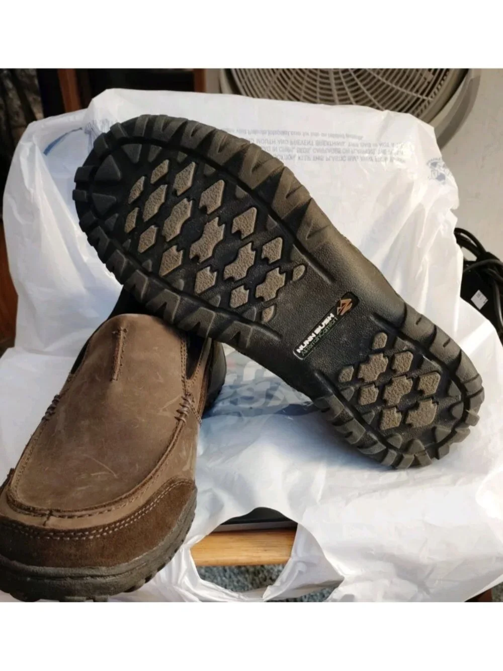 Nunn Bush Portage Shoes Men’s Size 8.5 W Brown All Terrain Comfort Slip On Shoes